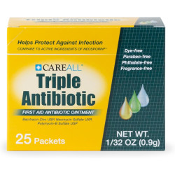 Ungüento de primeros auxilios que previene la infección en rasguños menores, cortes y quemaduras