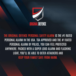 Original Defense® Alarma de autodefensa de sirena (Magenta)