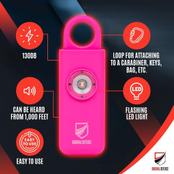 Original Defense® Alarma de autodefensa de sirena (Magenta)