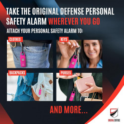 Original Defense® Alarma de autodefensa de sirena (Magenta)