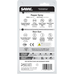 SABRE Spray de pimienta y pistola aturdidora 2 en 1 con linterna