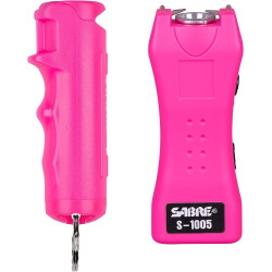 SABRE Spray de pimienta y pistola aturdidora 2 en 1 con linterna