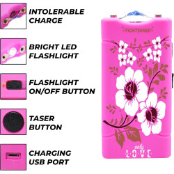 FIGHTSENSE Mini pistola paralizante de 35 mil millones de súper resistente para defensa personal