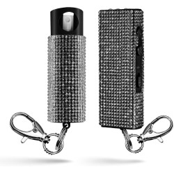 Guard Dog Security Bling It On - Pistola aturdidora y espray de pimienta para defensa personal