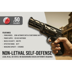 Lancer Tactical Defense - Pistola Revólver de Entrenamiento de Calibre .50