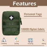Kit de primeros auxilios EMT Medical IFAK bolsa, Molle Tactical Med bolsa de trauma de emergencia para camping, hogar, coche,
