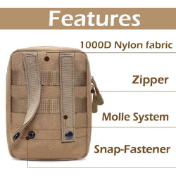 Kit de primeros auxilios EMT Medical IFAK bolsa, Molle Tactical Med bolsa de trauma de emergencia para camping, hogar, coche,