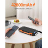 Power-Bank-Solar-Charger - Banco de energía de 42800 mAh, cargador portátil, batería externa 5V3.1A Qc 3.0 carga rápida linterna