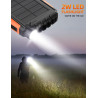Power-Bank-Solar-Charger - Banco de energía de 42800 mAh, cargador portátil, batería externa 5V3.1A Qc 3.0 carga rápida linterna