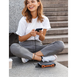 Power-Bank-Solar-Charger - Banco de energía de 42800 mAh, cargador portátil, batería externa 5V3.1A Qc 3.0 carga rápida linterna