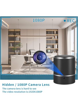 HOHOPROV Cámara oculta con altavoz espía 1080P inalámbrico Mini cámara oculta para niñera secreta con lente giratoria de 240°,