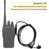 Caja de 10, auriculares Retevis Walkie Talkies con micrófono de 2 pines de tubo acústico compatible con Baofeng UV-5R Retevis