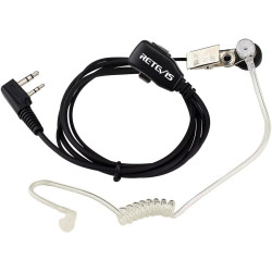Caja de 10, auriculares Retevis Walkie Talkies con micrófono de 2 pines de tubo acústico compatible con Baofeng UV-5R Retevis