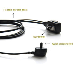 Caja de 10, auriculares Retevis Walkie Talkies con micrófono de 2 pines de tubo acústico compatible con Baofeng UV-5R Retevis