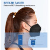 FGCCJP KN95 - 30 mascarillas desechables de seguridad empaquetadas individualmente, 5 capas, transpirables, para polvo,