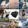 FGCCJP KN95 - 30 mascarillas desechables de seguridad empaquetadas individualmente, 5 capas, transpirables, para polvo,