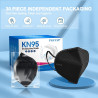 FGCCJP KN95 - 30 mascarillas desechables de seguridad empaquetadas individualmente, 5 capas, transpirables, para polvo,