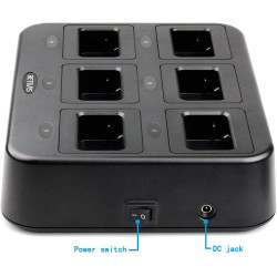 Retevis RT21 - Cargador rápido de seis unidades multiunidad compatible con Retevis RT21 RT21V RT28 H-777S (no para H-777) Walkie