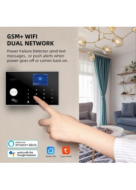 Kit de 17 piezas WiFi y GSM, sistema de alarma inalámbrico de seguridad para el hogar, sensores de entrada con sensor de