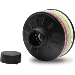 Filtro de máscara de gas Especificaciones de la OTAN NBC para máscaras de gas de 1.575 in Filtro con larga vida útil. 10 años