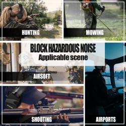 ZOHAN EM054 Electronic Ear Protection for Shooting Range with Sound Amplification Noise Reduction, Ear Muffs for Gun Range