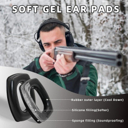 ZOHAN EM054 Electronic Ear Protection for Shooting Range with Sound Amplification Noise Reduction, Ear Muffs for Gun Range